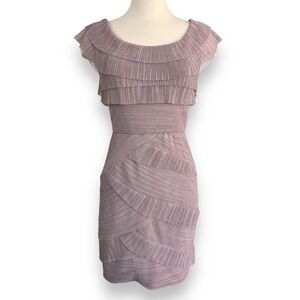 BCBG MAXAZRIA Briana Sepia Bodycon Gauzy Dress